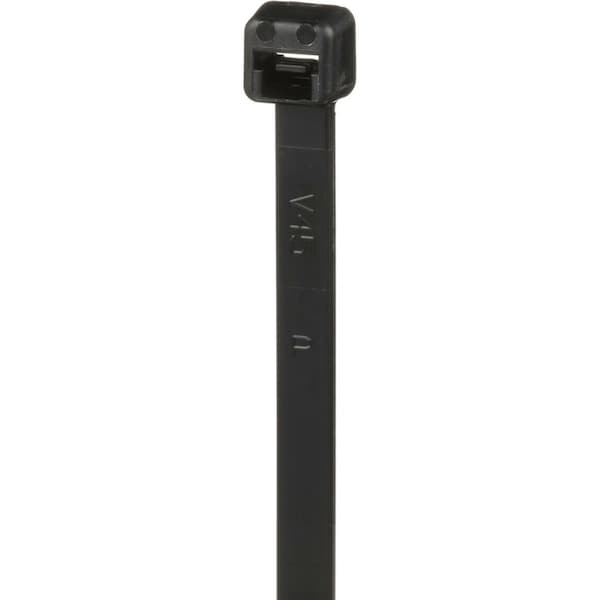 Cable Tie, 7-1/2 in L, 1.88 in Max Bundle Dia., Black, Nylon 6/6, 50 lb Strength, 1000 PK
